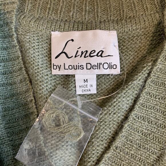 Linea by Louis Dell'Olio Sweater Womens M Medium Ivy V Neck Long Sleeve Knitted - Picture 7 of 10